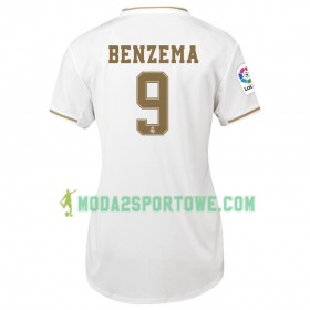 Koszulka Real Madryt Karim Benzema 9 Damska Domowe Stroje Piłkarskie 2019/20 Krótki Rękaw